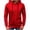 Red, variant on Mens Pullover Hoodie Mens Autumn And Winter Fashion Casual Sports Patchwork Sweater Mens Pullover Hoodie Jacket