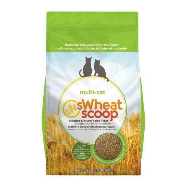 sWheat Scoop Multi-Cat Wheat Litter, 15lb