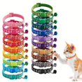 thumbnail image 1 of CNKOO 19pcs WhiskerSafe Reflective Cat Collars - Highly Visible  Secure  and Jingly with Safety Buckle and Bell - Ensure Kittys Safety and Visibility  Easy Identification  and Comfortable, 1 of 7
