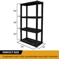 thumbnail image 2 of Hyper Tough Plastic Shelving Made In Canada 4-Tier 57"H x 14"D x 30"W Black-400 lbs Total Capacity, 2 of 7