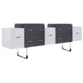 thumbnail image 1 of American Imaginations 88.5-in. W Vanity Base Set White-Dawn Grey AI-19852, 1 of 9