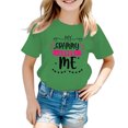 thumbnail image 1 of PMVFHDE Hauts pour Filles T-Shirts Grande Taille pour Fille Hauts Graphiques pour Fille T-Shirts pour Fille Coupe Ample T-Shirts pour Fille Coupe Ample T-Shirt Graphique pour Fille Col Rond Manches Courtes Vert, 9-10 Ans, 1 of 5
