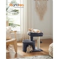 thumbnail image 2 of FEANDREA Arbre à Chat Tour avec Poteaux à Griffer Recouverts de Sisal, Gris Fumé, 2 of 7