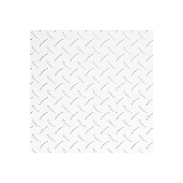 Fasade 12" x 12" Diamond Plate Gloss White Wall Panel Sample