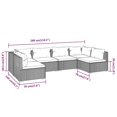 thumbnail image 4 of vidaXL 6 Piece Garden Lounge Set with Cushions Poly Rattan Black, 4 of 4