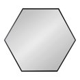 thumbnail image 2 of Kate and Laurel Rhodes Miroir Mural Hexagonal Moderne, 22 x 25, Noir, Miroir Géométrique Chic pour Mur, 2 of 7