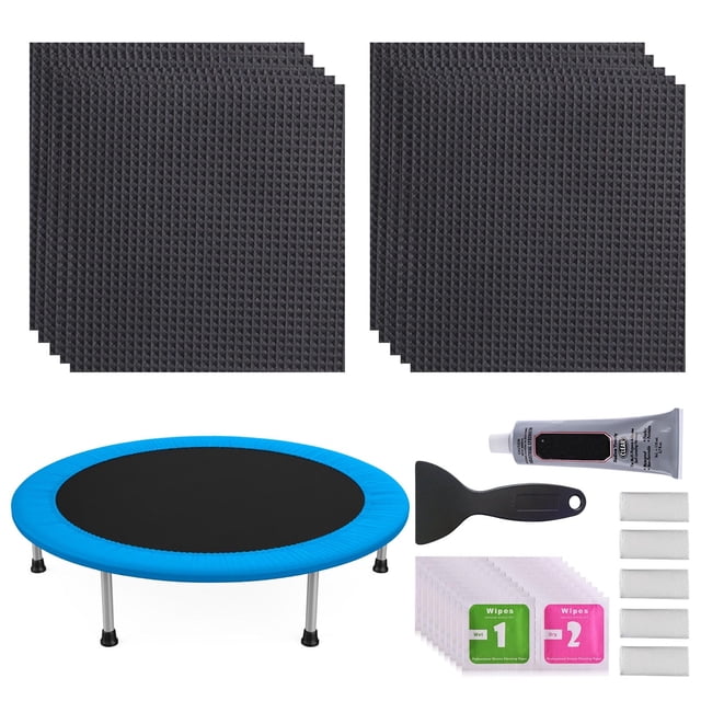 JilgTeok 2 Paquets Kit de Réparation Rond pour Patch de Trampoline pour Réparer des Trous Ou des Déchirures sur Matelas de Trampoline Accessoires de Trampoline