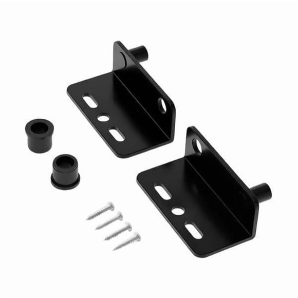 Lipstore 4x2Pcs L Brackets Sturdy Metal Corner Brackets for Bookshelf Furniture Cabinet Black 4 Pcs