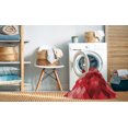 thumbnail image 2 of Ahgly Tapis de Zone Carré Orange Transitionnel Lavable en Machine, 3 Pieds Carré, 2 of 7