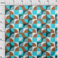 thumbnail image 3 of oneOone Cotton Flex Turquoise Blue Fabric Geometric Sewing Craft Projects Fabric Prints By Yard 40 Inch Wide, 3 of 4
