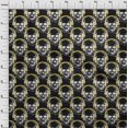 thumbnail image 3 of oneOone Rayon Yellow Fabric Skull Sewing Material Print Fabric By The Yard 56 Inch Wide, 3 of 5