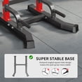 thumbnail image 3 of Soges Power Tower Dip Station Pull Up Bar Workout Multi-Function Adjustable Height Strength Training Equipment for Home Gym, Red, 3 of 10