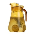 thumbnail image 2 of Oleegame 2PC Glass Bottle Acrylic Pitcher 1100ML Plastic Pitcher Clear Plastic Pitcher With Lid Heat Small Plastic Water Pitcher For Tea Lemonade Juice Milk, 2 of 6