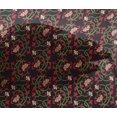 thumbnail image 4 of oneOone Viscose Chiffon Fabric Leaves & Floral Block Printed Fabric 1 Yard 42 Inch Wide, 4 of 4