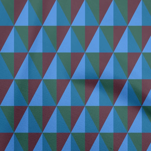 oneOone Rayon Royal Blue Fabric Geometric Sewing Material Print Fabric By The Yard 56 Inch Wide