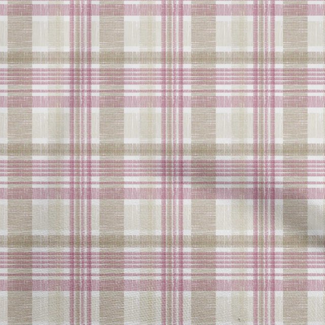oneOone Polyester Spandex Brown Fabric Check Sewing Craft Projects Fabric Prints By Yard 56 Inch Wide