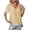 Yellow, variant on Yuyuzo Tops for Women Dressy Casual Crochet Short Sleeve Shirts Lace V Neck Office Work Blouses Top 2025 Summer Outfits
