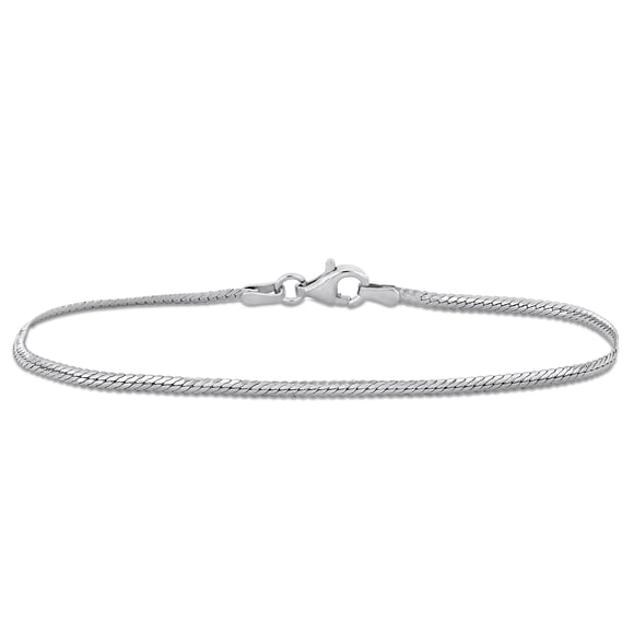Miabella Bracelet Chaîne à Chevrons en Argent Sterling 2 mm