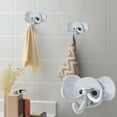 thumbnail image 1 of QTOCIO 1 Piece Elephants Shape Wall Hook Strong Adhesive Traceless Hanger Suitable For Home Kitchen Bathroom Organization Durables Material Rotating Designs Cute Decor, 1 of 4