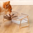 thumbnail image 3 of Cat Raised Elevated Feeding Bowl Puppy Snacks w/ Holder Feeder Good for Double Bowl, 3 of 8