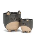 thumbnail image 2 of Abbott Collection AB-27-CRITTER-829-LG 5 in. Cat on Legs Planter, Grey - Large, 2 of 5