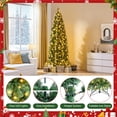 thumbnail image 4 of Yaheetech 7.5Ft Pencil Artificial Christmas Tree with 350 LED Warm White Lights, Green, 4 of 7