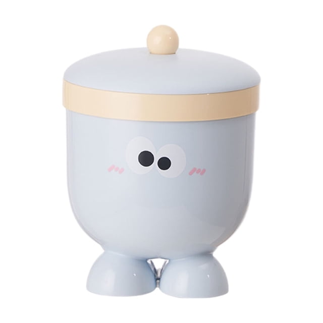 bbymog Organization and Storage Plain Desktop Rocking Lid Small Trash Can Living Room Coffee Table Basket Household Table Mini Trash Can
