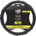 thumbnail image 1 of Auto Drive Black-White Cow Print Steering Wheel Cover, 1 of 5