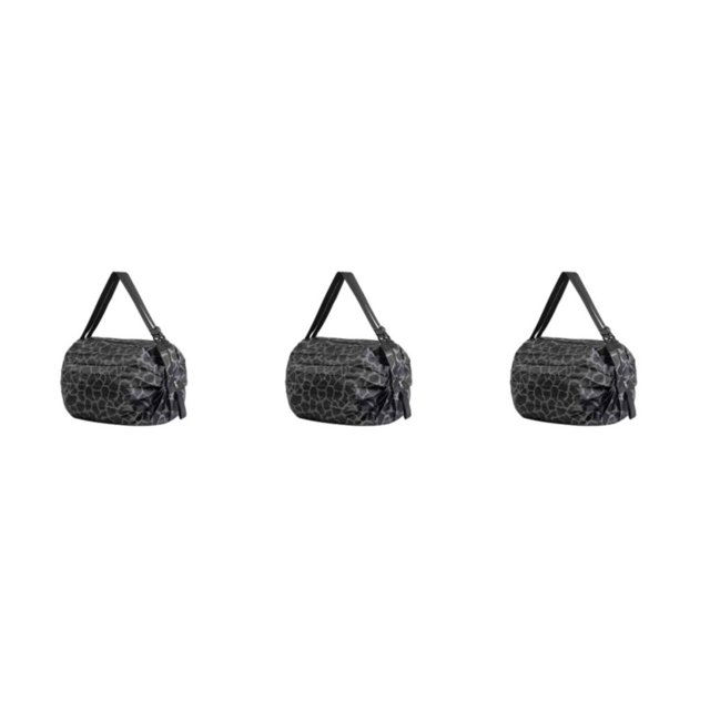 Ruiboury Foldable Storage Bags For Travel Travel Packing Solution Travel-friendly Shopping Bag For Travel black pantherpattern 3Set