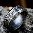 thumbnail image 4 of kurtrusly Unique Vintage Steel Ring Suitable For All Genders Gifts For Friends Metal Ring For Men Vintage Rings All black 10 1Set, 4 of 6