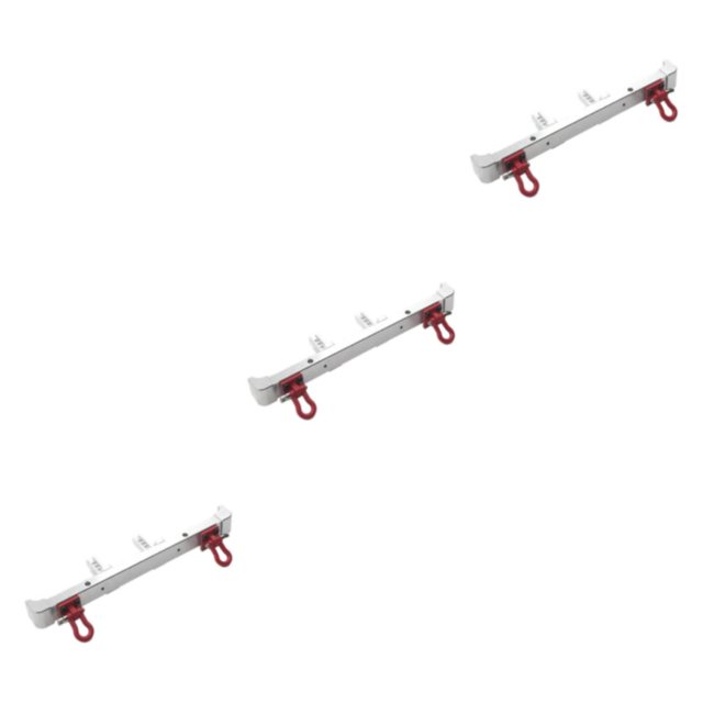 mmirethe Durable RC Metal Rear Bumper with Strong Shackles for ZP1001 ZP1002 ZP1003 1/10 RC Car Accessories Silver 141mm 3Set