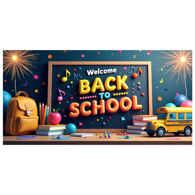 Colorful Rainbow Themed Welcome Back to School Banner Backdrop Background Decorations Party Supplies for Classroom Entrance School Events Photography Props