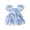 Blue, variant on LOVZFMLL Toddler Kids Girls Fashion Cute Short Sleeve Sweet Flower Print Dress