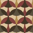 thumbnail image 1 of Ahgly Company Tapis d'Intérieur Lavable à la Machine, Carré, Transitionnel, Rouge Brun, Tapis de Zone, 6 Pieds Carré, 1 of 7