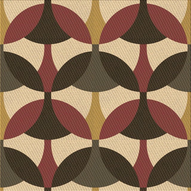 Ahgly Company Tapis d'Intérieur Lavable à la Machine, Carré, Transitionnel, Rouge Brun, Tapis de Zone, 6 Pieds Carré