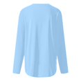 thumbnail image 4 of T-shirt à Manches Longues Col en V Uni pour Femmes, 4 of 5