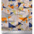 thumbnail image 1 of Soimoi Rayon Fabric Dot,Branches & Triangle Geometric Printed Craft Fabric by The Yard 42 Inch Wide, 1 of 3