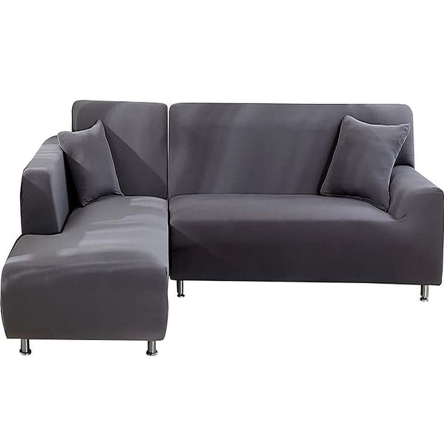 Moonsaad Stretch Couch Slipcovers, Sectional L-Shape Corner Sofa Covers, 1/2/3Seats Sofa Protector Covers