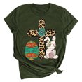 thumbnail image 2 of Économies de Printemps! CEHVOM Chemises de Pâques pour Femmes 2024, Hauts de Pâques Amples pour Femmes Grande Taille, T-Shirt Graphique Amusant et Joyeux de Pâques à Manches Courtes et Col Rond, T-Shirt de Professeur de Pâques, T-Shirt Lapin de Pâques pour Femmes, 2 of 3