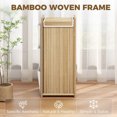 thumbnail image 4 of HOMCOM Bamboo Laundry Hamper with Removable Drawstring Bag, Natural, 4 of 10