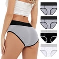thumbnail image 2 of Timegard Culottes pour Femmes 4 Pcs Grande Taille Taille Mi-Haute Confortables Invisibles Culottes Respirantes Culottes Menstruelles, 2 of 7