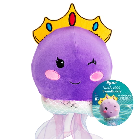 Aqua Leisure SwimBuddy™ Bouée gonflable en peluche pour piscine pour enfants - Jemma Jellyfish