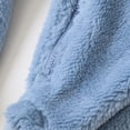 thumbnail image 3 of AherBiu Baby Girls Clothes Newborn Jumpsuits Hooded Fleece Zip up Infant Rompers Fall Winter Fuzzy Solid Color Bodysuits, 3 of 6