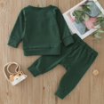 thumbnail image 4 of Newborn Baby Boys First Birthday Outfits Girls Long Sleeve Patchwork New Born Baby Stuff for Boys Sweatshirt Tops Solid Pants Bow Tie Outfits 4T Outfit Set 2Pcs Clothes, 4 of 4