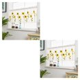 thumbnail image 1 of stanreset pour Rideaux Courts Tournesol Polyester Salon Cantonnière Balcon Tamisage Décoration Maison 0.8x0.5m 2ensemble, 1 of 6