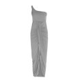 thumbnail image 4 of Robes de Cocktail d'Été Grande Taille BLVB pour Femmes, Robe Longue Froncée à Épaules Dénudées, Fendue, pour Fête, Boîte de Nuit, Plage, 4 of 5