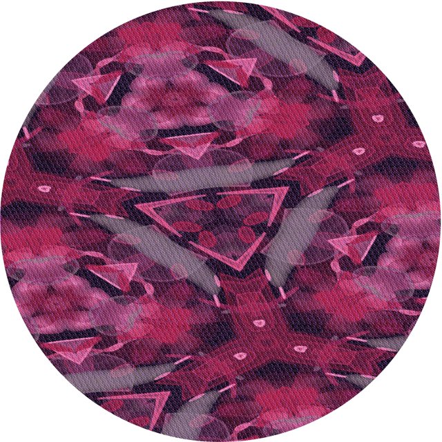 Ahgly Company Tapis Rond Lavable en Machine Intérieur Transitionnel Rouge Carbone, 6 Pieds Rond