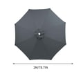 thumbnail image 2 of Parasol de Terrasse Extérieur Grand de 78,7 Pouces à 6 Baleines, Parasol de Marché pour Table – Résistant aux UV, Parasol de Piscine 190T Robuste et Imperméable, Toile de Remplacement pour Parasol, Housse Supérieure de Remplacement (Cadre Non Inclus), 2 of 6