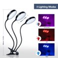 thumbnail image 2 of Graflsoa Lampe de Croissance pour Plantes à Pince USB Réglable 15 W avec Spectre Rouge/bleu, 5 Niveaux de Luminosité et 3 Modes, Flexible à 360°, Homologuée IP66, Durée de Vie de 30 000 H, 2 of 6