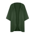 thumbnail image 4 of TIMIFIS Women Chiffon Printed Cardigan Kimono Robe Tops Beach Bikini Cover up Blouse-Green-XXXXXLFall, 4 of 7